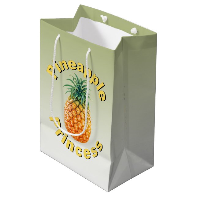 Sac Cadeau Moyen Princesse d'Ananas (Devant Angle)