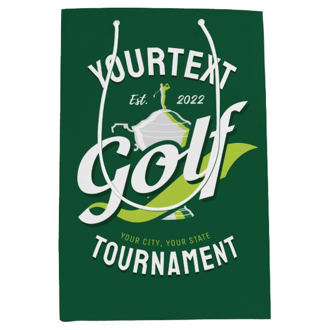 Sac Cadeau Moyen Pro Golfeur NOM Trophée de Golf Tournoi de Golf (Devant)