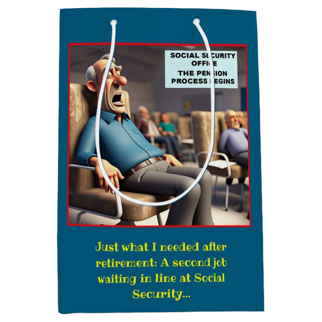 SAC CADEAU MOYEN " PROCESSUS DE RETRAITE " (Devant)