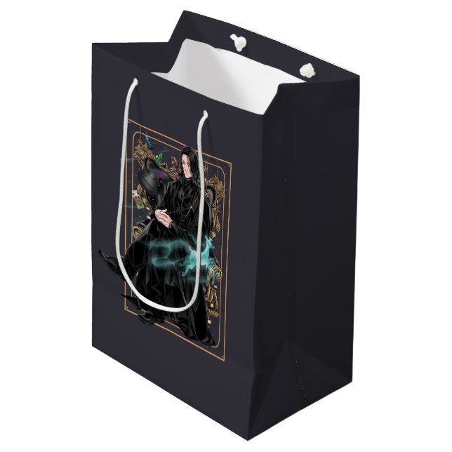 Sac Cadeau Moyen Professeur Anime Severus Snape assis (Devant Angle)