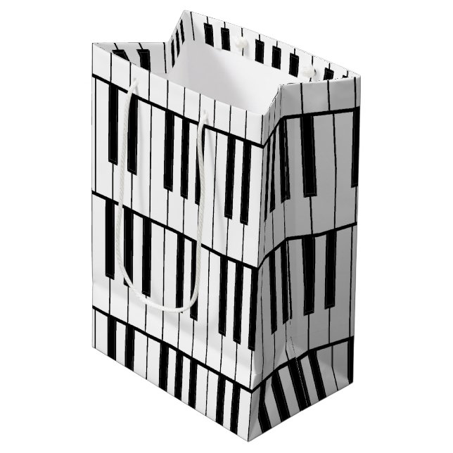 Sac Cadeau Moyen Professeur de musique de piano (Devant Angle)