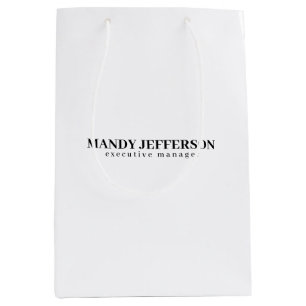 Sac Cadeau Moyen Professionnel élégant moderne minimaliste ajouter