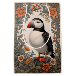 Sac Cadeau Moyen Puffin Atlantique William Morris Inspiré Floral