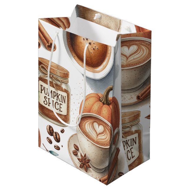 Sac Cadeau Moyen Pumpkin Spice Medium Gift Bag (Devant Angle)