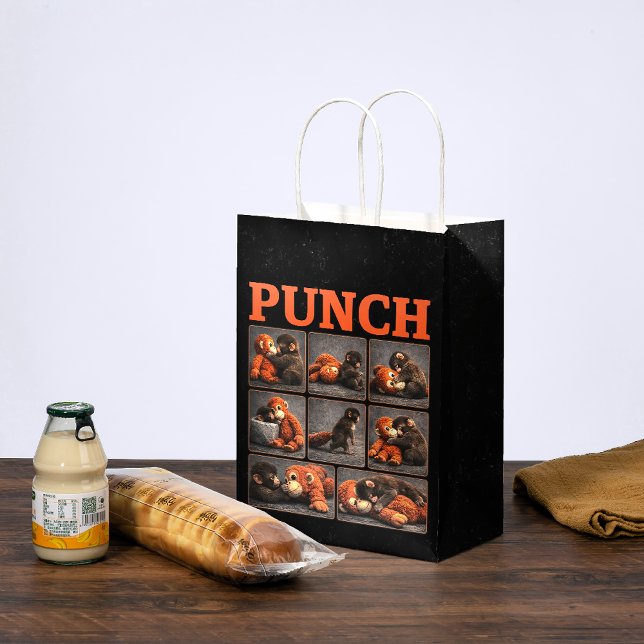 Sac Cadeau Moyen Punch Bébé Singe (Créateur téléchargé)
