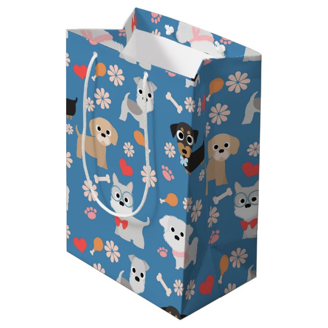 Sac Cadeau Moyen Puppies adorables (Dos Angle)