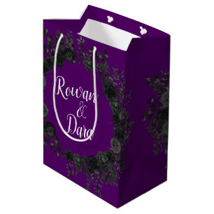 Sac Cadeau Moyen Purple Black Wedding