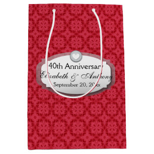 Sac Cadeau Moyen quarantième Rouge rouge Z06 d'anniversaire de