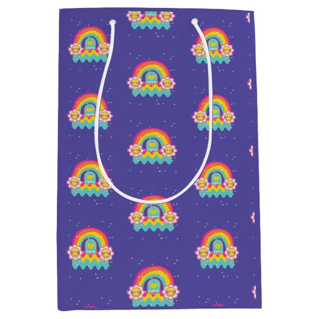 Sac Cadeau Moyen Rainbow Vous aimez (Devant)