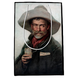 Sac Cadeau Moyen Rancher Cow-boy espagnol dans un saloon du Far Wes