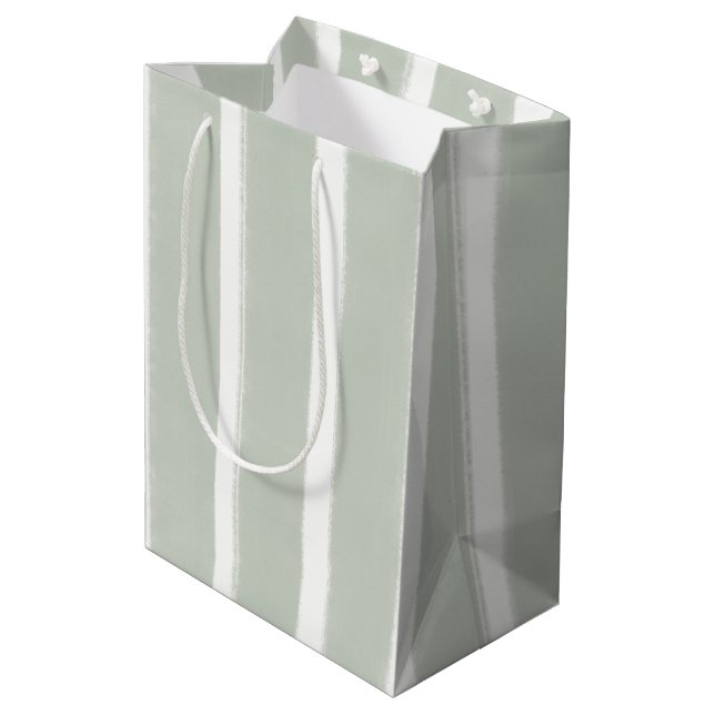 Sac Cadeau Moyen Rayures Côtières (Dos Angle)