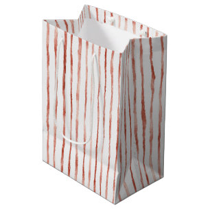 Sac Cadeau Moyen Rayures Rouges Anniversaire