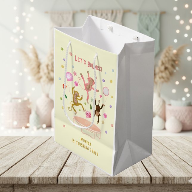 Sac Cadeau Moyen Rebondissons sauter singes anniversaires de enfant (Créateur téléchargé)