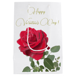 Sac Cadeau Moyen Red rose - Rose Rouge - Valentine’s day