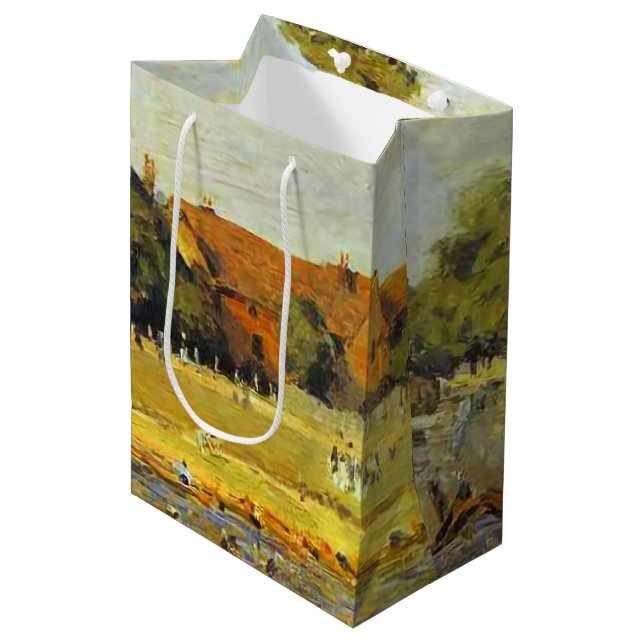 Sac Cadeau Moyen Regatta at Hampton Court Alfred Sisley Poster (Devant Angle)