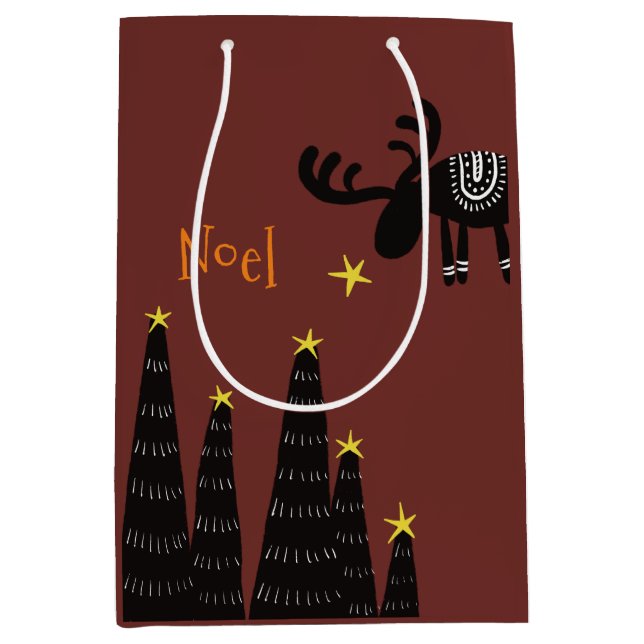 Sac Cadeau Moyen Reindeer found the star (Devant)