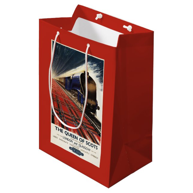 Sac Cadeau Moyen Reine de train écossais de pullman (Devant Angle)