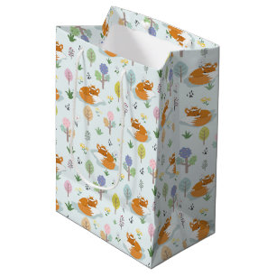 Sac Cadeau Moyen Renard Mère Bébé Renard Endormi Dans La Forêt