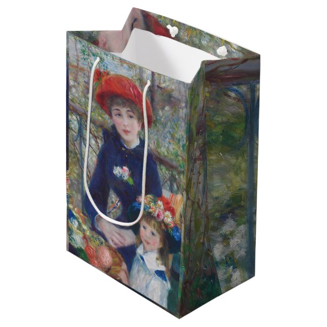 Sac Cadeau Moyen Renoir Deux Soeurs Terrasse Français Impressionnis (Devant Angle)