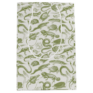 Sac Cadeau Moyen Reptiles et Amphibiens Animaux Motif Goblincore