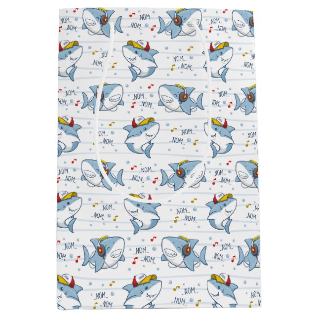 Sac Cadeau Moyen Requin mignon (Devant)