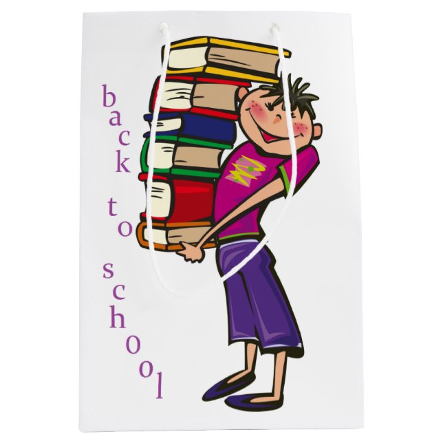 SAC CADEAU MOYEN RETOUR À L'ÉCOLE (Devant)