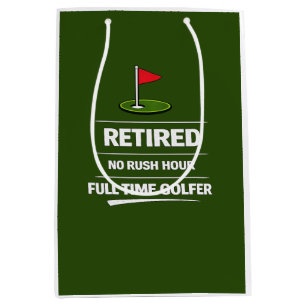 Sac Cadeau Moyen Retraite de golf avec une balle de golf sur le ver