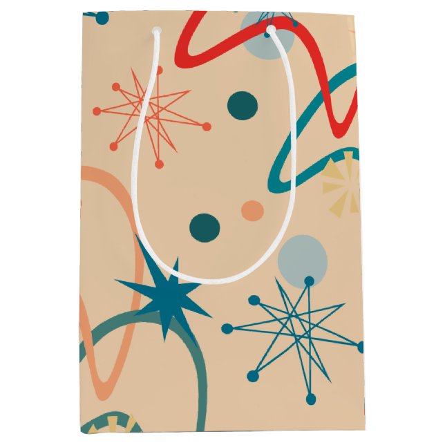 Sac Cadeau Moyen Rétro atomique des années 1950 (Devant)