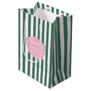 Sac Cadeau Moyen Rétro Fête de Beverly Hills Rose et Vert des Année
