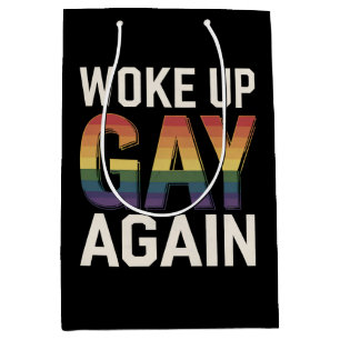 Sac Cadeau Moyen Réveillé Gay Encore Drôle LGBTQ Fierté Allié Arc-e