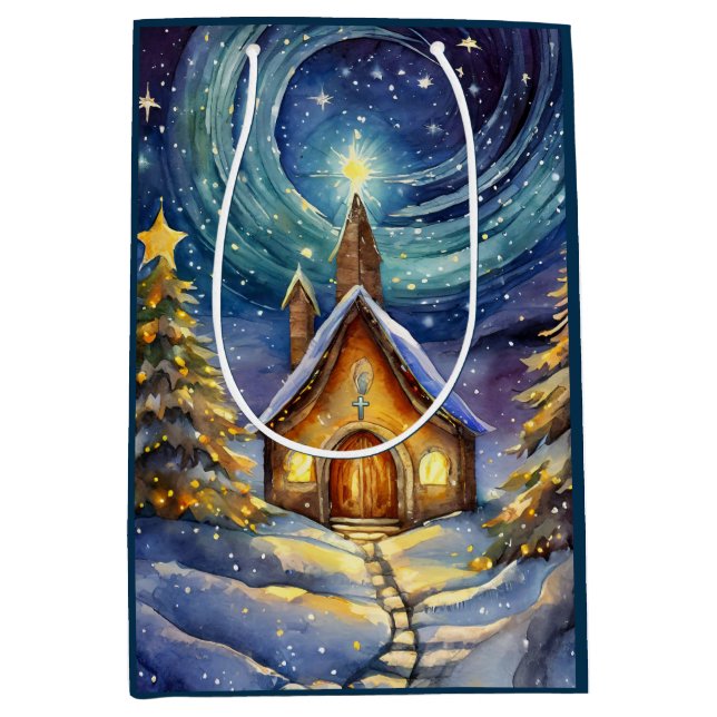 Sac Cadeau Moyen Réveillon de Noël (Devant)