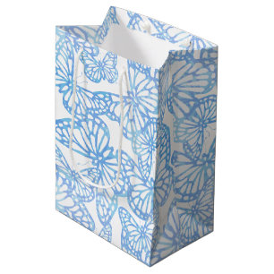 Sac Cadeau Moyen Rêves papillons (bleu)