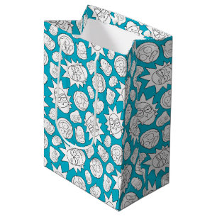 Sac Cadeau Moyen RICK ET MORTY™ Motif en chef de la famille Smi