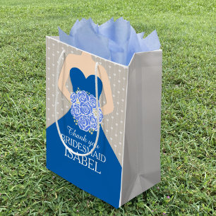 Sac Cadeau Moyen Robe de demoiselle d'honneur de mariage nom person