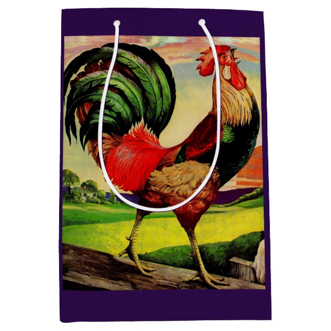 Sac Cadeau Moyen Rocky the Handsome Rooster (Devant)