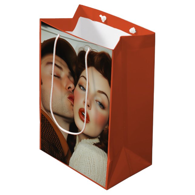 Sac Cadeau Moyen Romance vintage (Devant Angle)