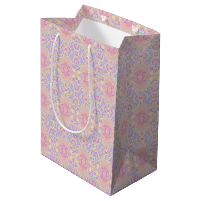 Sac Cadeau Moyen rose (Dos Angle)