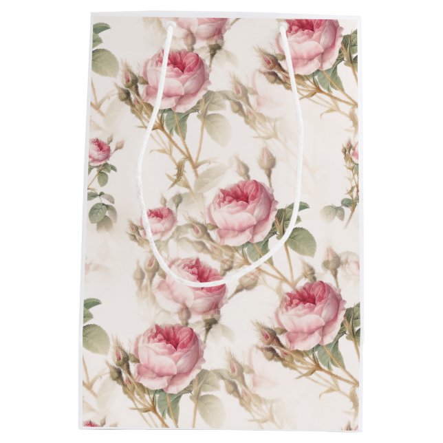 Sac Cadeau Moyen Rose (Dos)