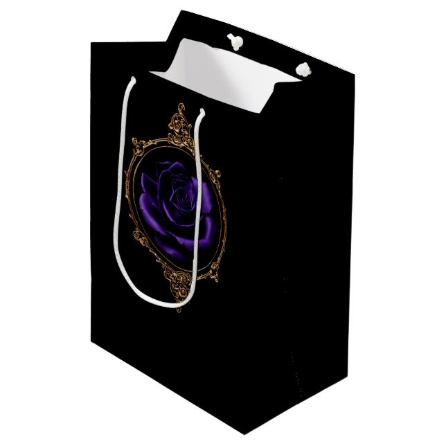 Sac Cadeau Moyen Rose Goth Purple (Devant Angle)