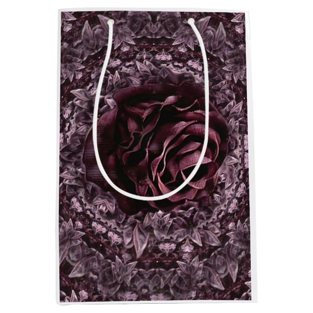 Sac Cadeau Moyen Rose Mandala (Devant)