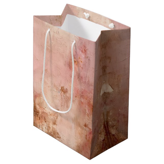 Sac Cadeau Moyen Rose rousse (Devant Angle)