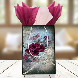 Sac Cadeau Moyen Rose victorien Ephemera