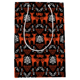 Sac Cadeau Moyen Rosemaling Norwegian Folk Art