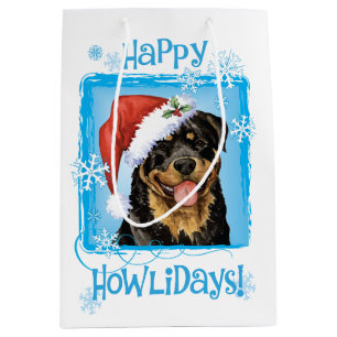 Sac Cadeau Moyen Rottweiler heureux de Howlidays