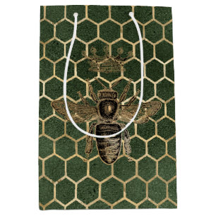 Sac Cadeau Moyen Rouge Rose Bee Series Design 1