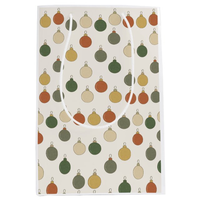 Sac Cadeau Moyen Round Baubles Pattern			 (Devant)