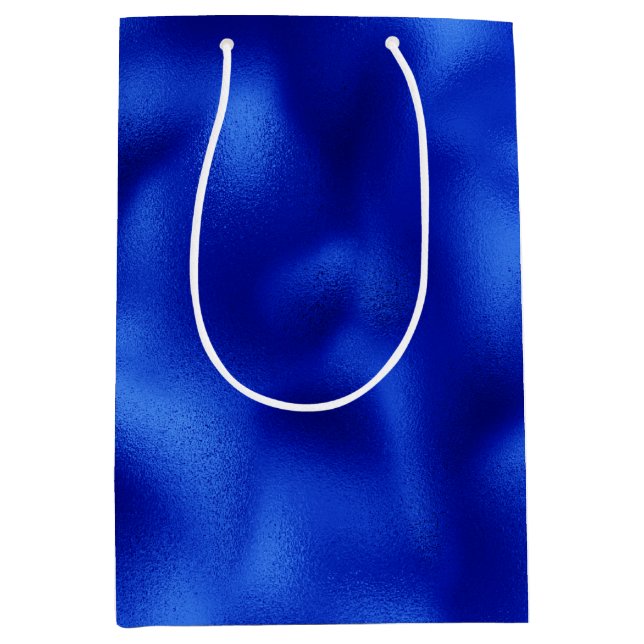 Sac Cadeau Moyen Royal Blue Foil Hanoukka (Devant)