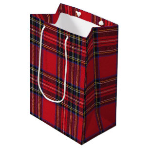 Sac Cadeau Moyen Royal Stewart Tartan Red Plaid