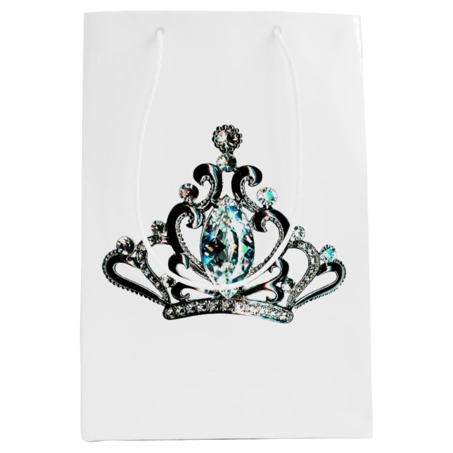 Sac Cadeau Moyen "Royal Tiara" (Devant)