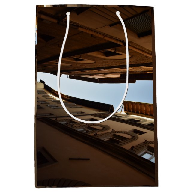 Sac Cadeau Moyen Rue baignée de soleil (Devant)